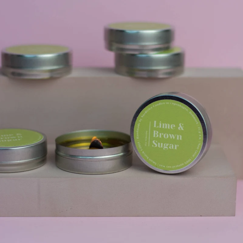 Mini-Duftkerze Limette & Brauner Zucker – Sojawachs