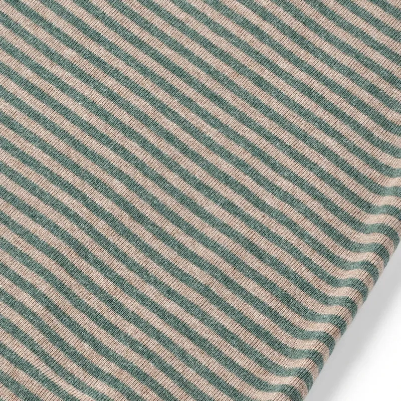 Langarm-Bio-Baumwoll-Shirt, schmal gestreift