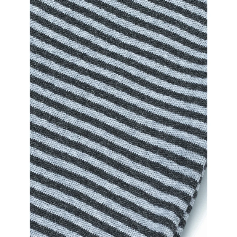 Langarm-Bio-Baumwoll-Shirt, schmal gestreift