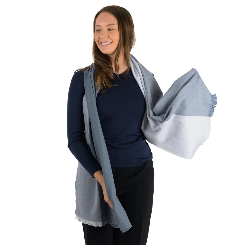Merino-Schal "Winterhimmel"