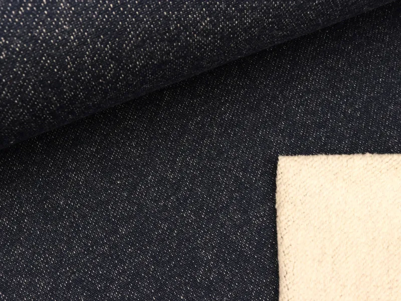 Lammfleece dunkles jeansblau meliert