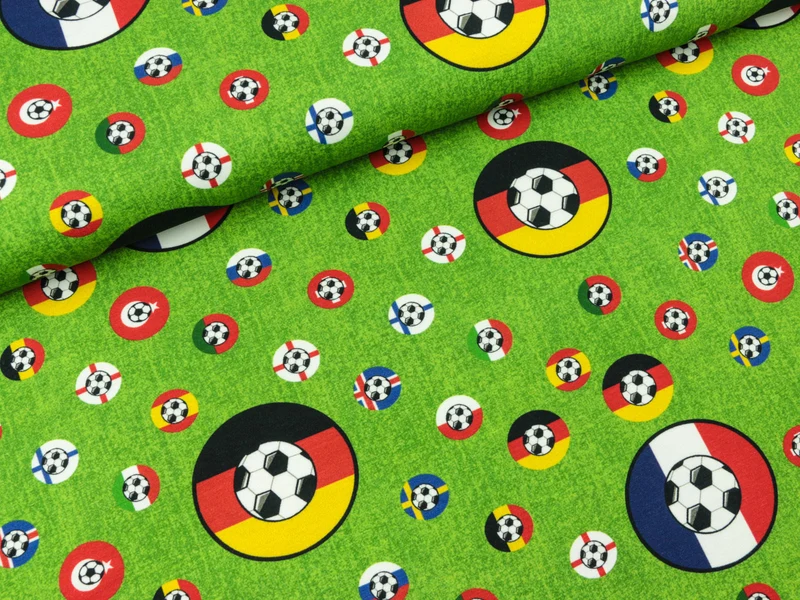 Baumwolljersey Fußball EM Special 2016 hellgrün