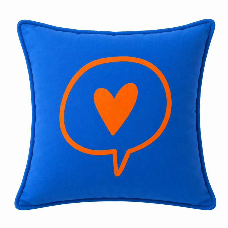 Dekokissen 50 × 50 cm – Cobalt Blau, Pink, Gelb & Orange