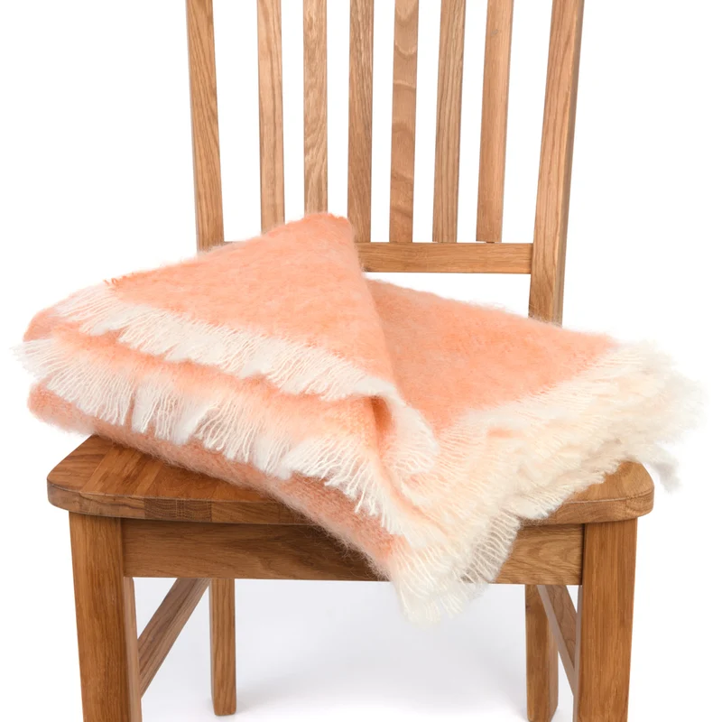 Kleine Mohairdecke "DIE KLEINE MANDARINE"