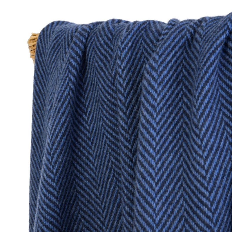 Merino-Kaschmirdecke "Midnight River"