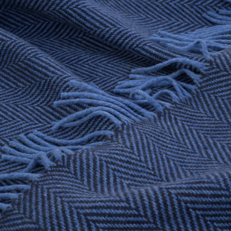 Merino-Kaschmirdecke "Midnight River"