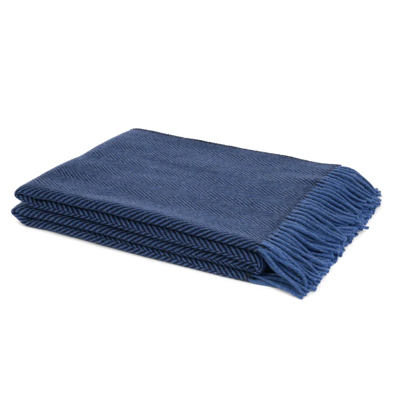 Merino-Kaschmirdecke "Midnight River"