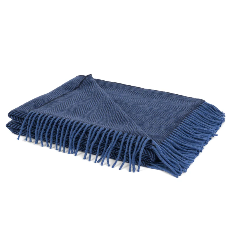 Merino-Kaschmirdecke "Midnight River"