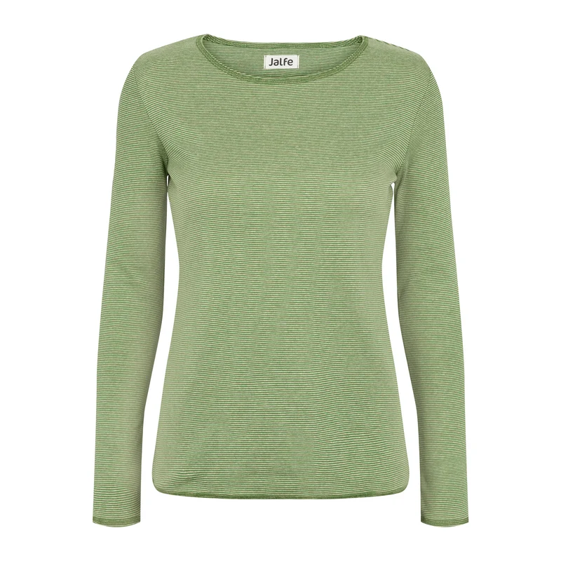 Bio-Baumwoll-Shirt, fein geringelt