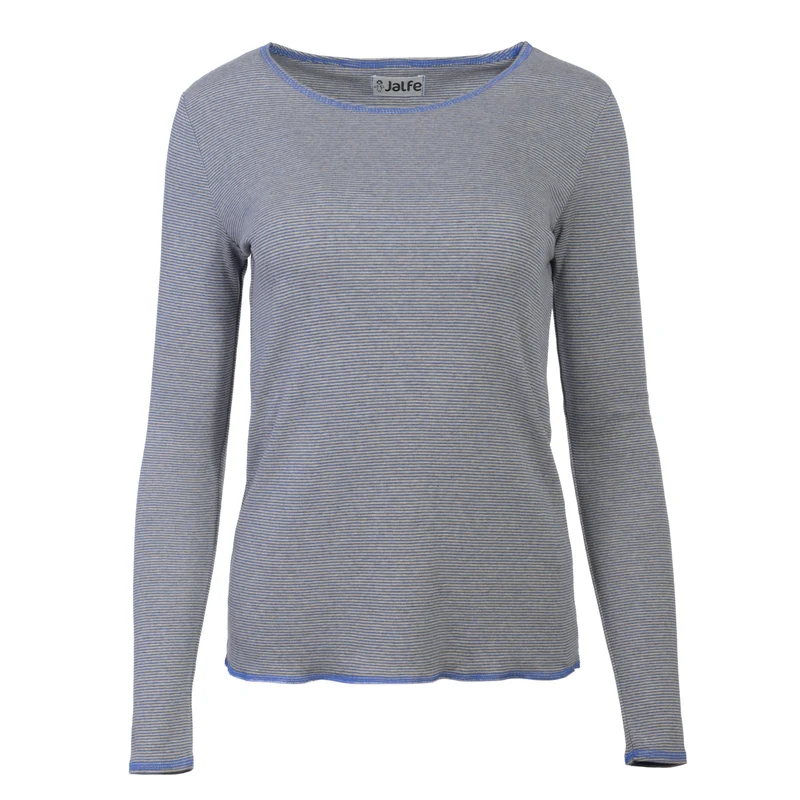 Bio-Baumwoll-Shirt, fein geringelt