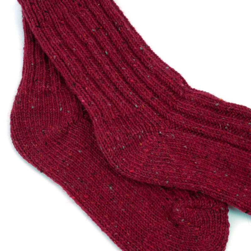 Einfarbige Wollsocken wie von Oma