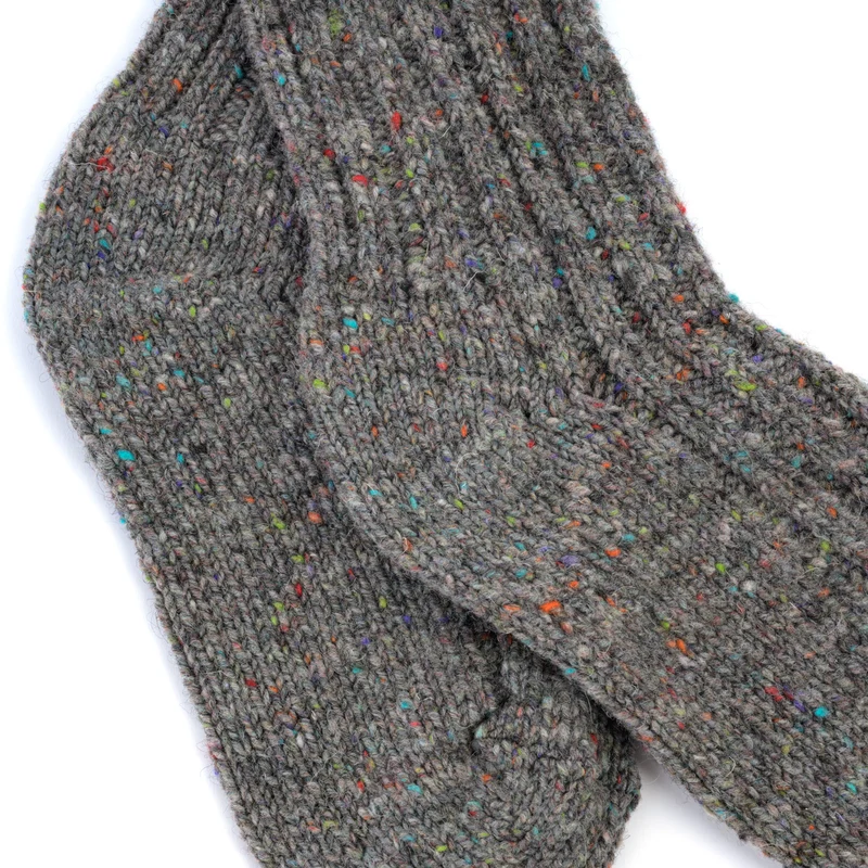 Einfarbige Wollsocken wie von Oma