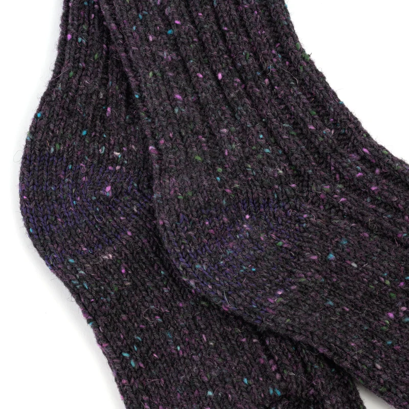 Einfarbige Wollsocken wie von Oma