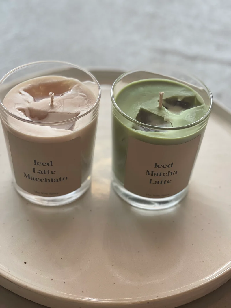 Duftkerzen aus Sojawachs – Iced Latte Macchiato oder Iced Matcha Latte