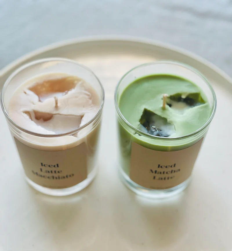 Duftkerzen aus Sojawachs – Iced Latte Macchiato oder Iced Matcha Latte