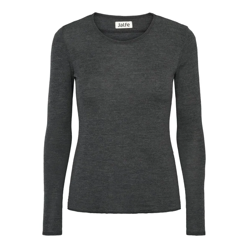 Langarm-Shirt, meliert