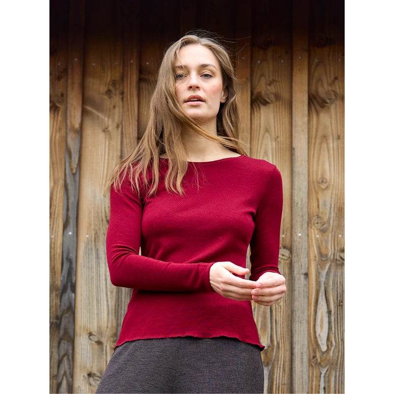 Langarm-Shirt, meliert