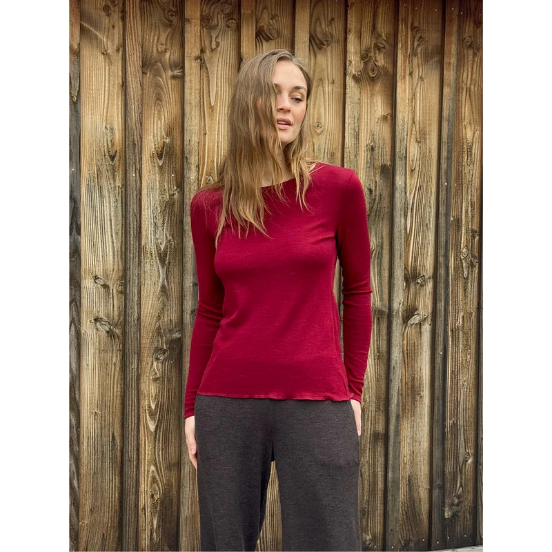 Langarm-Shirt, meliert