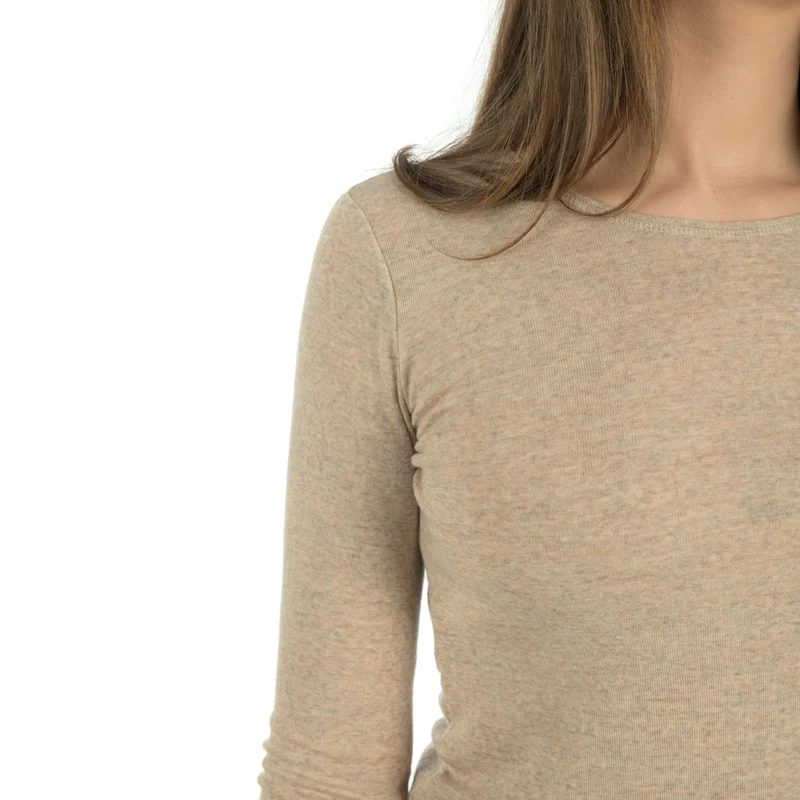 Langarm-Shirt, meliert