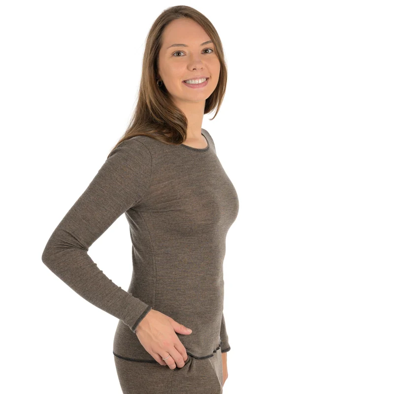 Langarm-Shirt, meliert