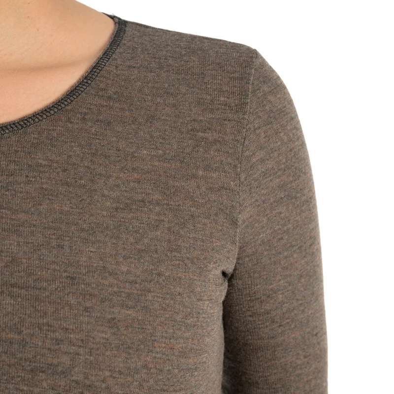 Langarm-Shirt, meliert