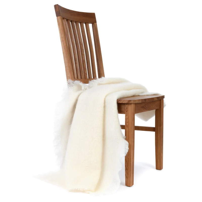Kleine Mohairdecke "IVORY"