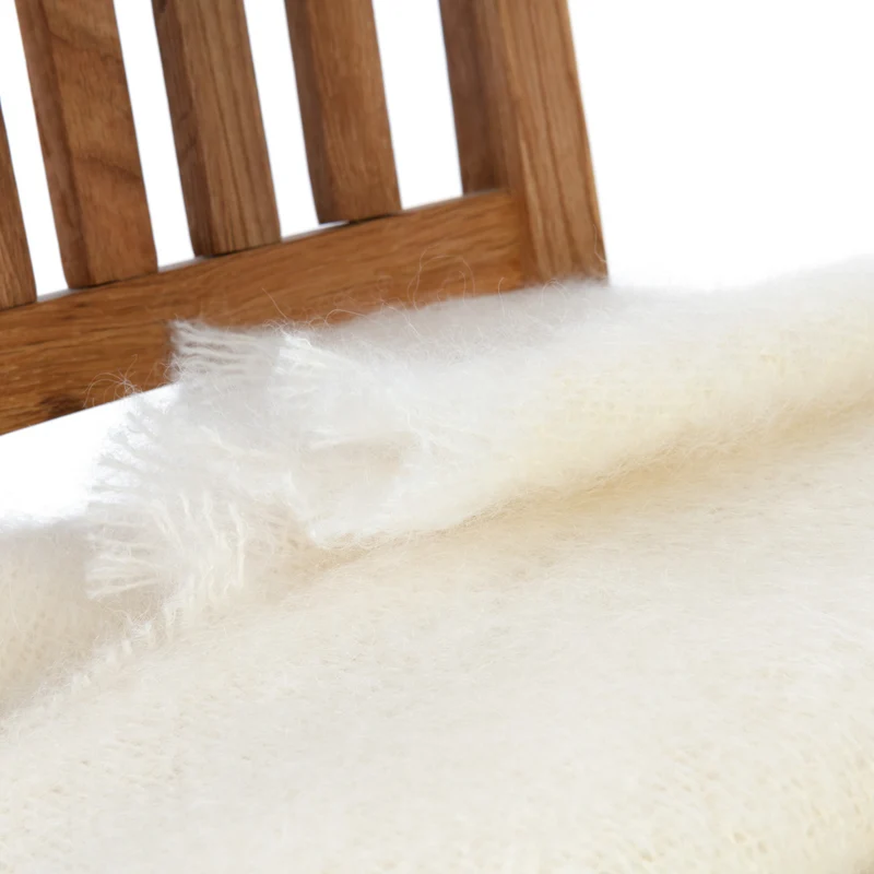 Kleine Mohairdecke "IVORY"