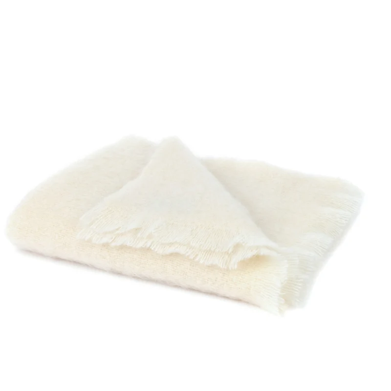 Kleine Mohairdecke "IVORY"