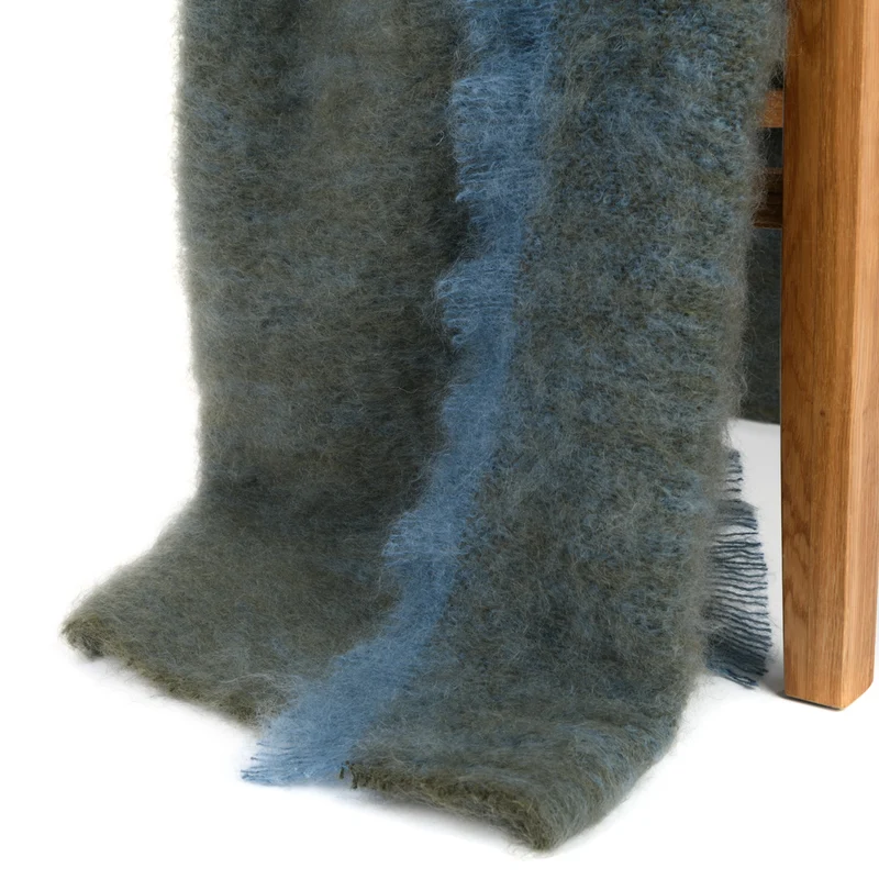 Kleine Mohairdecke "Moos"