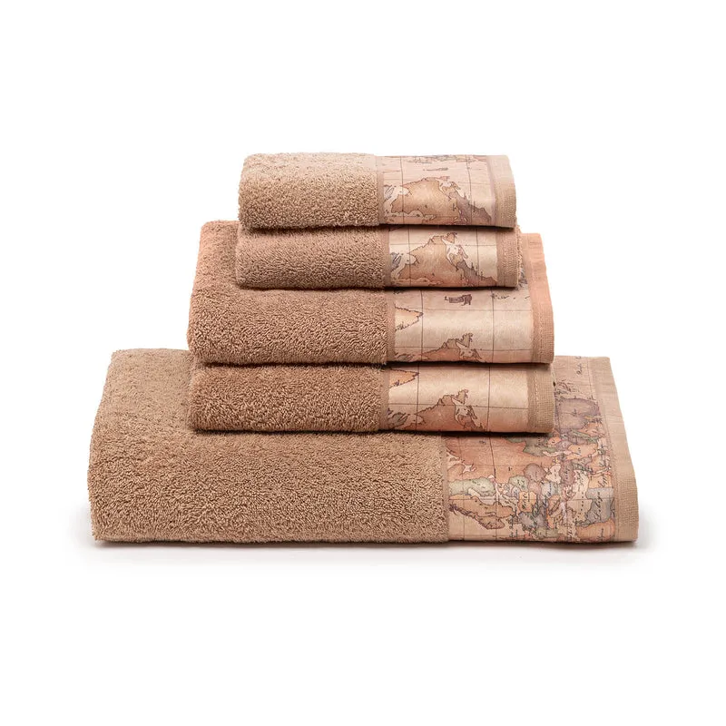 Set asciugamani in spugna Geo Classic in Cotone 480 gr/mq