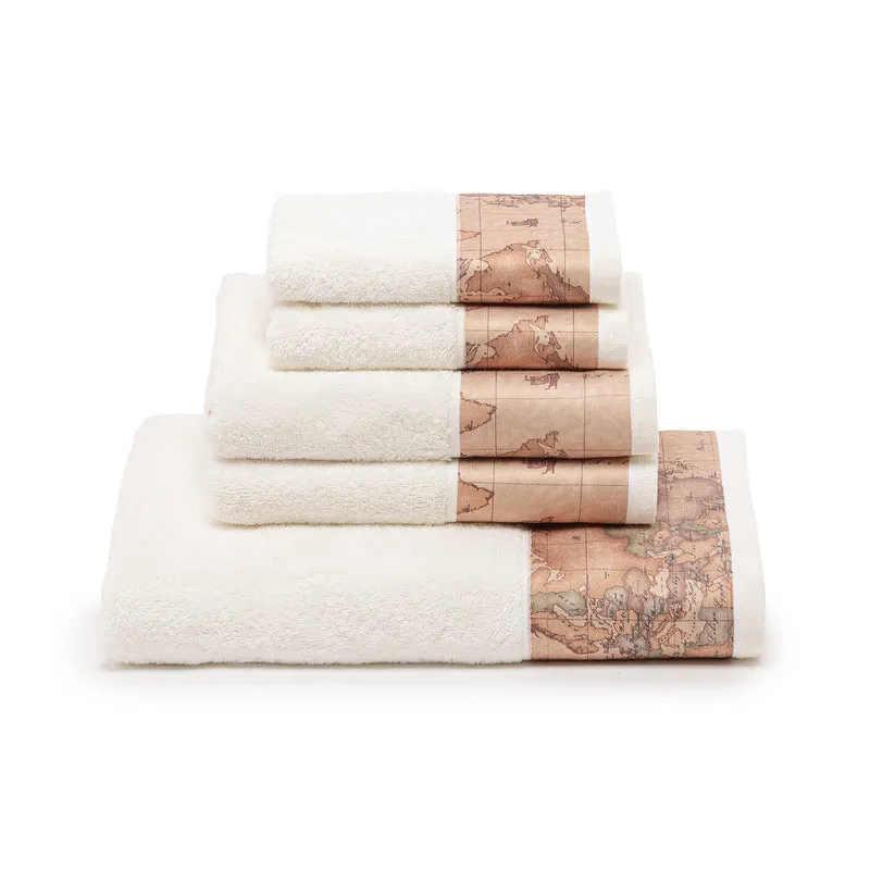 Set asciugamani in spugna Geo Classic in Cotone 480 gr/mq