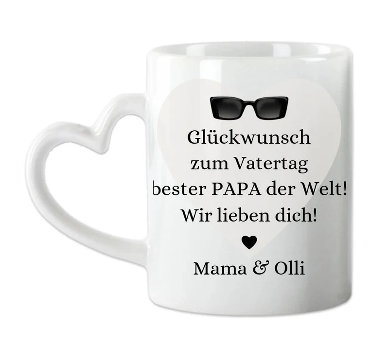Vatertagsgeschenk - personalisierte Tasse für Vatertag oder Geburtstag Papa