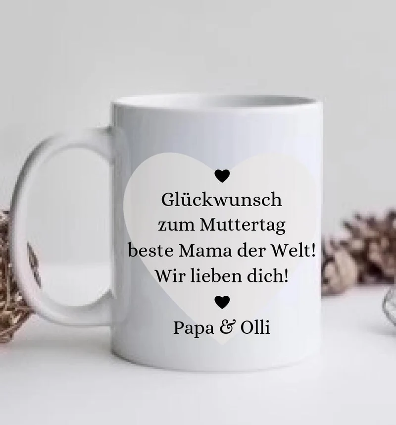 Personalisiertes Geschenk Kaffee Tasse - Muttertagsgeschenk & Geburtstagsgeschenk