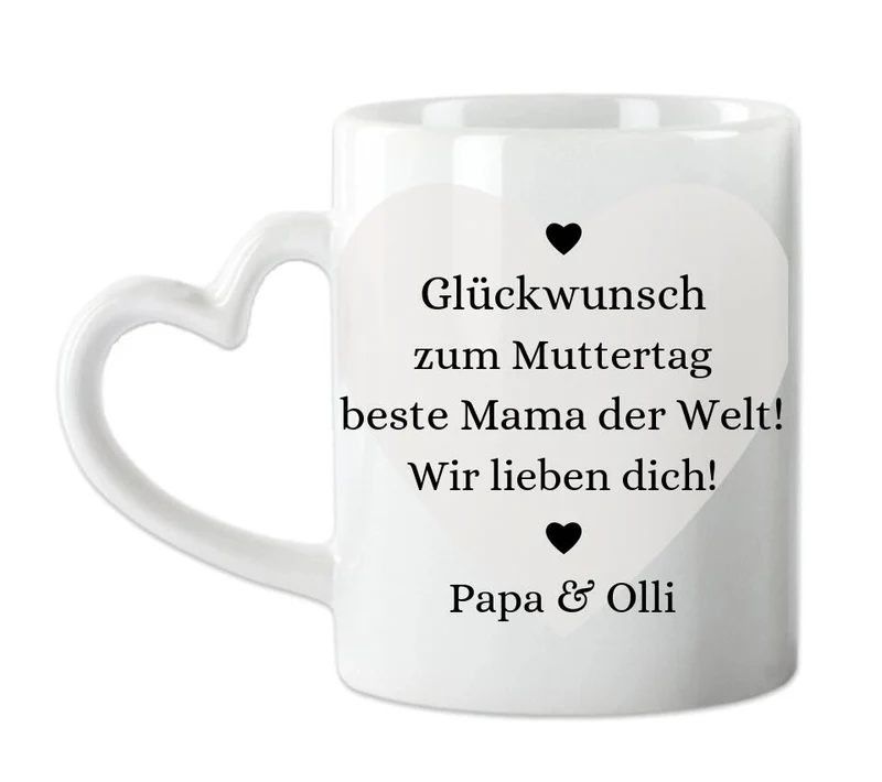 Personalisiertes Geschenk Kaffee Tasse - Muttertagsgeschenk & Geburtstagsgeschenk
