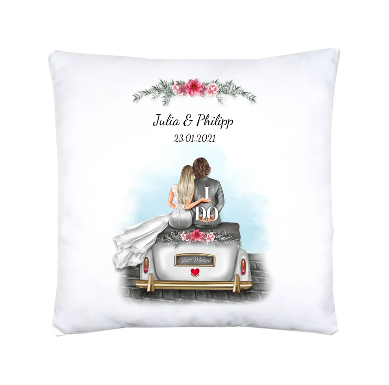 Personalisiertes Geschenk Hochzeit Bettwäsche für Verliebte, Paare, Partnergeschenk