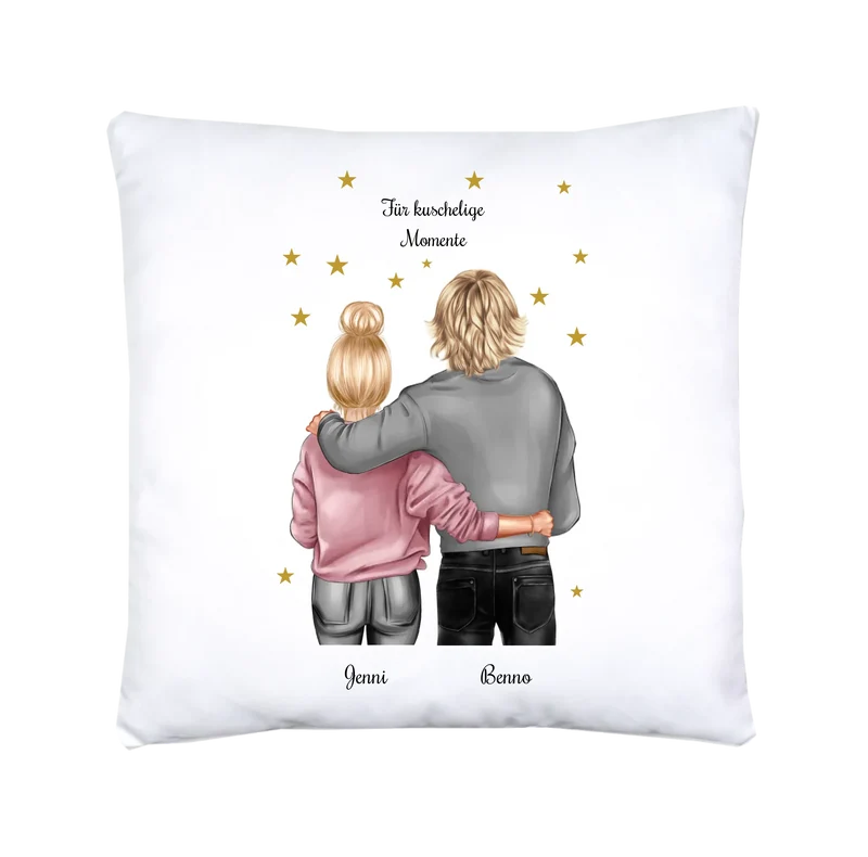 Personalisierte Bettwäsche Partnergeschenk für Verliebte & Paare – mit Namen