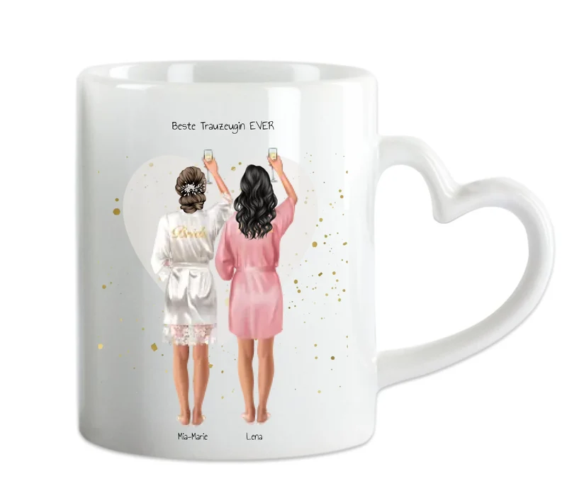 Personalisierte Tasse, Kaffeebecher Geschenk für Trauzeuginnen, Brautjungfer Geburtstagsgeschenk