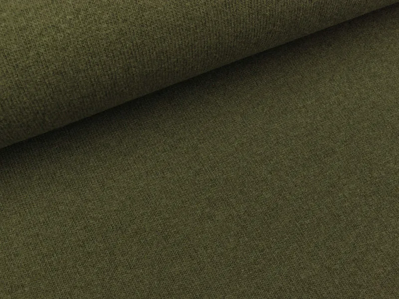 Reststück 54cm - Strickstoff Bono khaki meliert