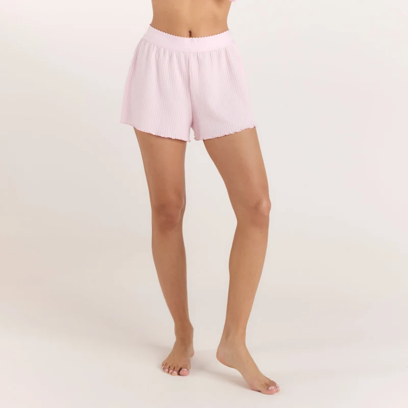 Soft Waffle Pyjama Shorts - Rosa