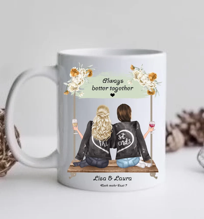 Beste Freundin Tasse personalisiert - Geburtstagsgeschenk-Weihnachtsgeschenk
