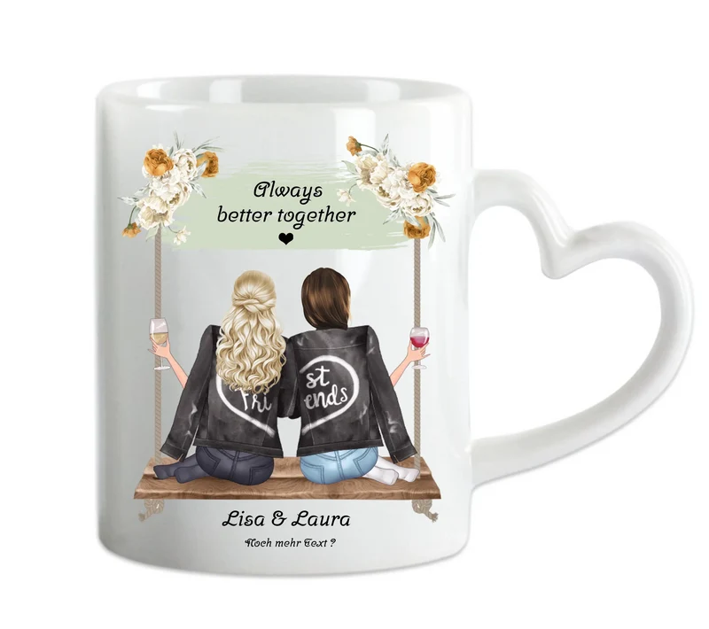 Beste Freundin Tasse personalisiert - Geburtstagsgeschenk-Weihnachtsgeschenk