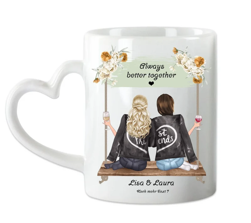 Beste Freundin Tasse personalisiert - Geburtstagsgeschenk-Weihnachtsgeschenk