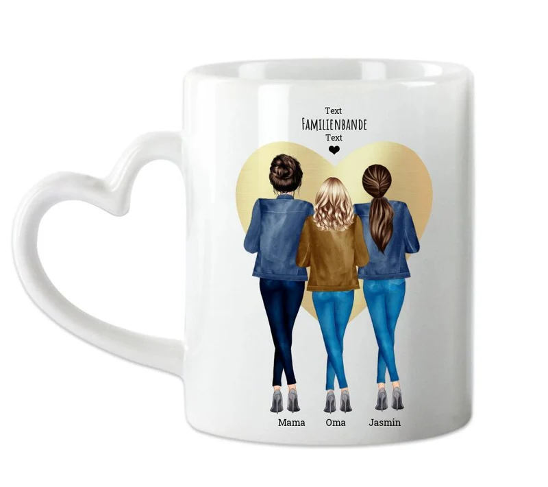 Mama, Oma & Ich Geschenk Personalisierte Tasse Mama, Oma, Geburtstagsgeschenk, Ostergeschenk