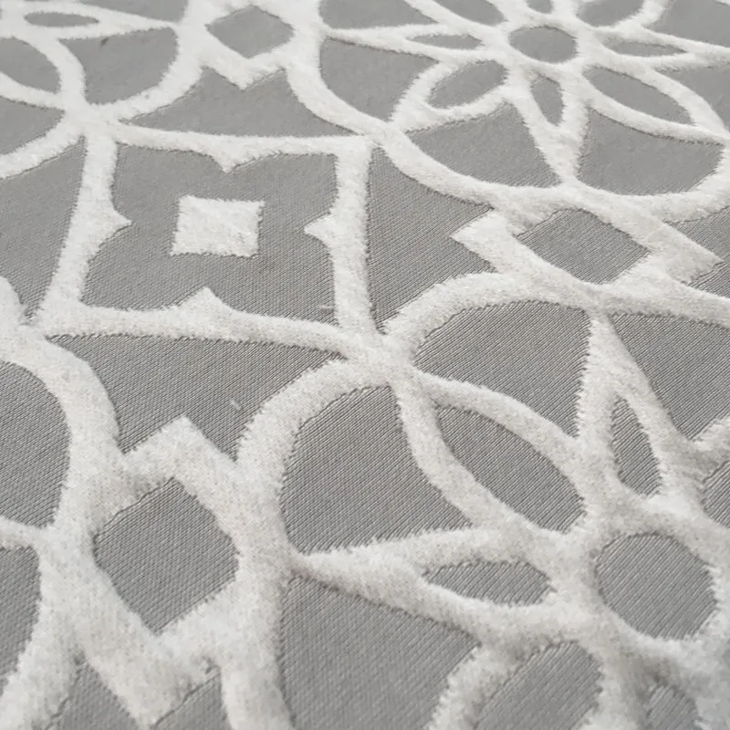 Jacquard Blume - kieselgrau