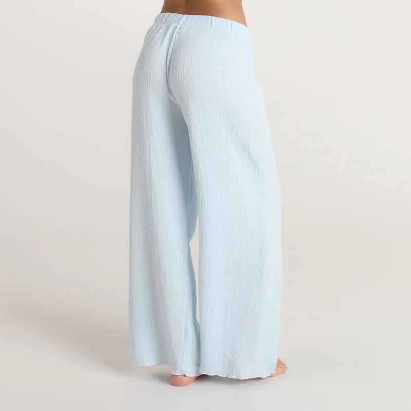 Crinkle Pyjamahose - Blau