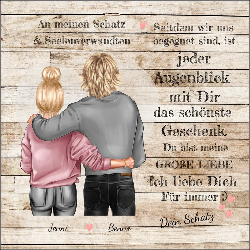 Lieblingsmensch Poster – Personalisiertes Geschenk für Partner & Pärchen