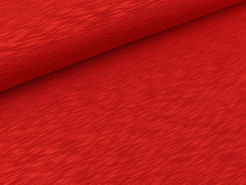 Reststück 67cm - Slub Viskosejersey Milena rot meliert uni