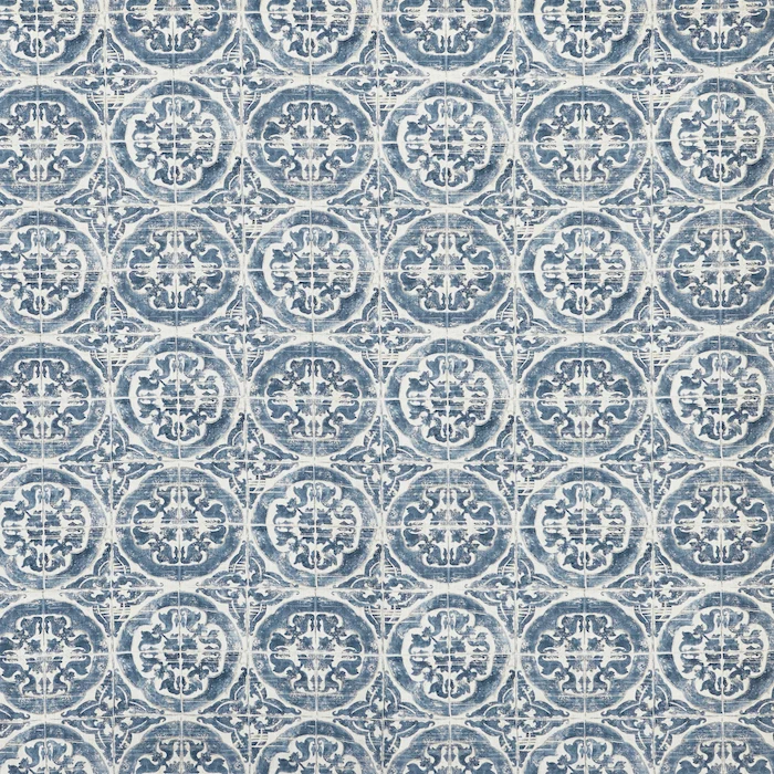 Polsterstoff Tile - azur
