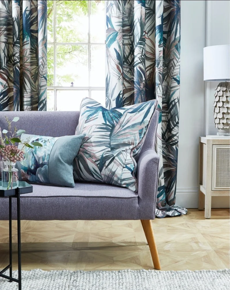 Baumwollstoff Palm Trees - grey