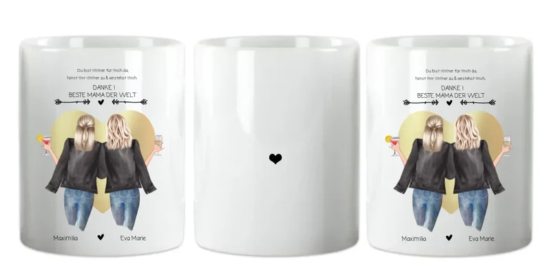 Danke! Beste Mama der Welt-Mutter & Tochter Muttertagsgeschenk
